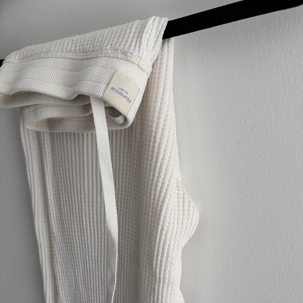 Natori Cream Ribbed Pajama Pants